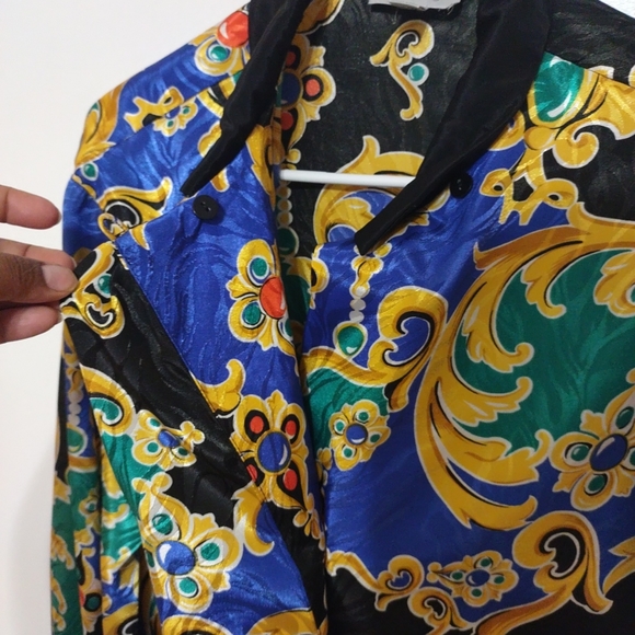 Stunning Vtg AP ltd Multicolor Long Sleeves Blouse Size 10 - Picture 9 of 16